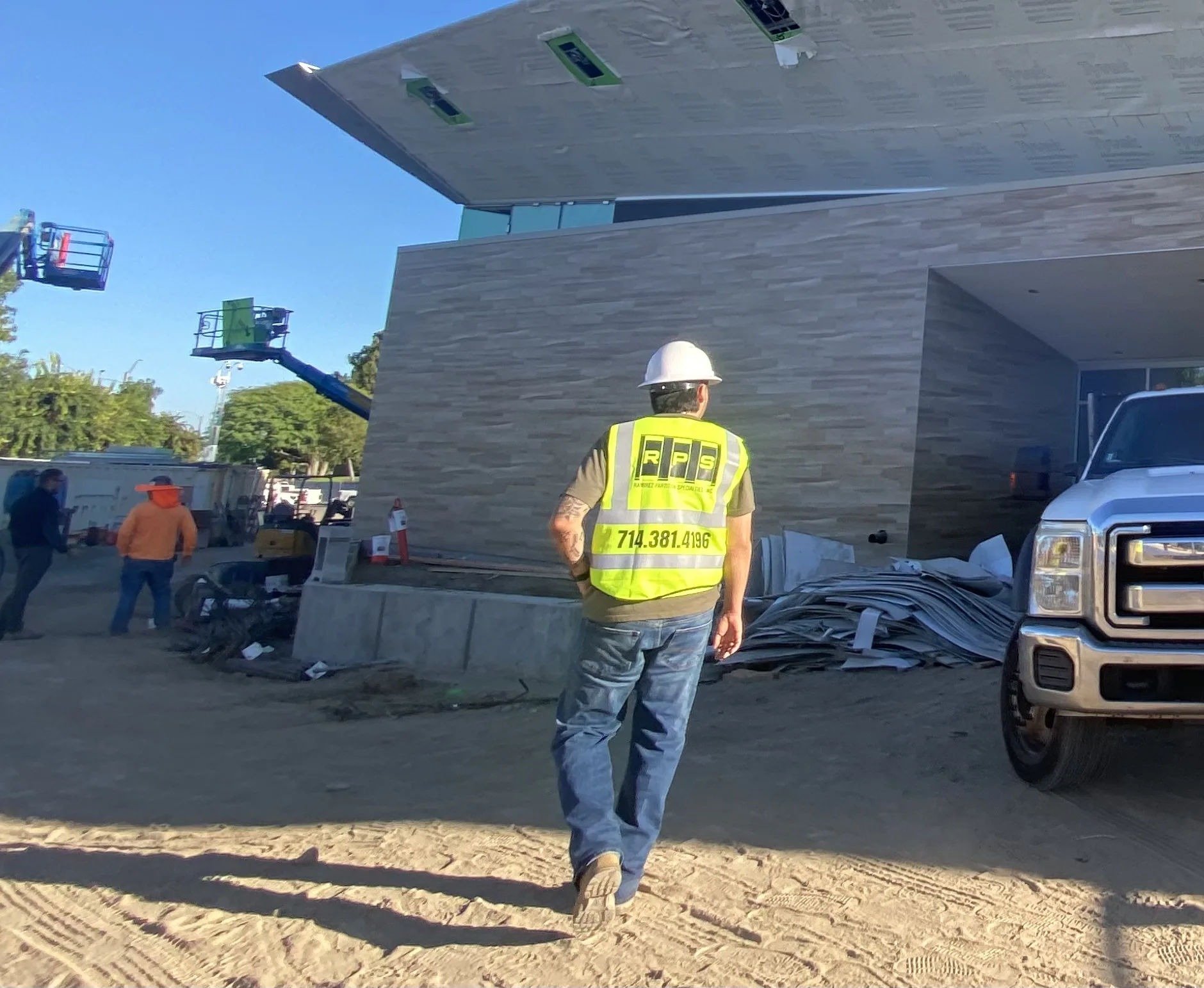 RPS Building Specialties team on a commercial job site